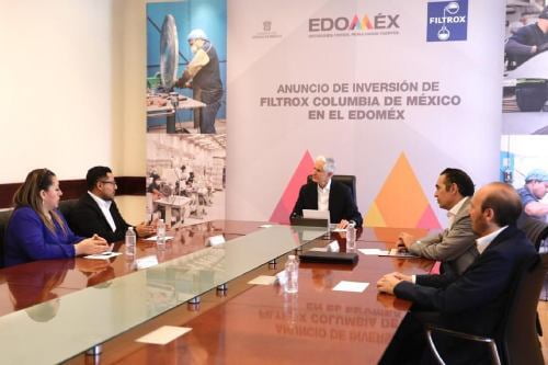 Anuncia Alfredo del Mazo inversión de Filtrox para fortalecer su planta de Tlalnepantla
